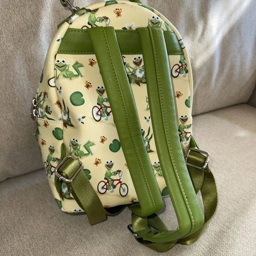 Walt Disney World Parks Muppets Kermit The Frog Mini Loungefly Backpack EUC